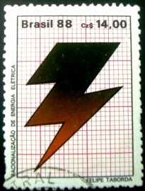 Selo postal COMEMORATIVO do Brasil de 1988 - C 1580 U