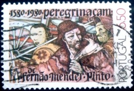 Selo postal de Portugal de 1980 Fernao Mendes Pinto