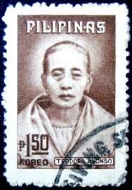 Selo postal das Filipinas de 1974 Teodora Alonso Realonda