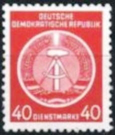 Selo postal da Alemanha Democrática de 1954 Hammer and Compass