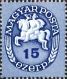 Selo postal da Hungria de 1946 Postrider