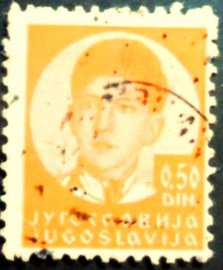 Selo postal da Iugoslávia de 1935 King Peter II 0,50