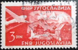 Selo postal da Iugoslávia de 1951 Gozd-Martuljak