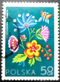 Selo postal da Polônia de 1974 Cracow