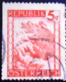 Selo postal da Áustria de 1947 Leopoldsberg