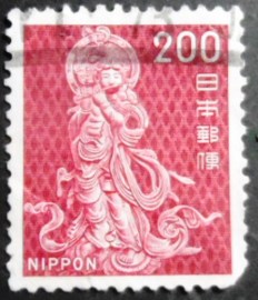 Selo postal do Japão de 1972 Flute-playing Bodhisattva