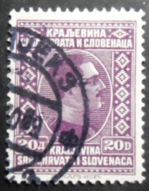 Selo postal da Eslovênia de 1927 King Alexander