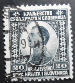 Selo postal da Iugoslávia de 1921 Crown Prince Alexander 20