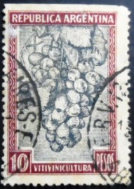 Selo postal Argentina 1936 Grapes