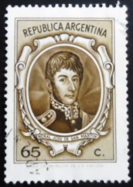 Selo postal da Argentina de 1971 José Francisco de San Martín