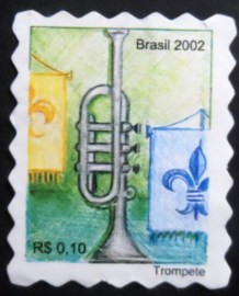 Selo postal do Brasil de 2002 Trompete - 822 U