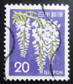 Selo postal do Japão de 1963 Wisteria