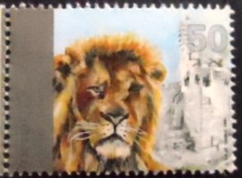 Selo postal de Israel de 1992 Asiatic Lion