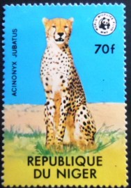 Selo postal do Niger de 1978 Cheetah