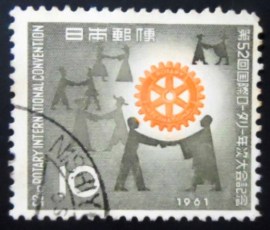 Selo postal do Japão de 1961 Convention of Rotary Internation