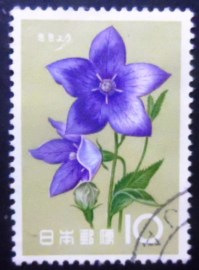 Selo postal do Japão de 1961 Bellflower