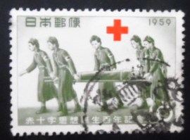 Selo postal do Japão de 1959 Red Cross