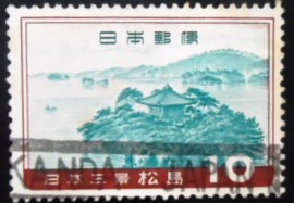 Selo postal do Japão de 1960 Islands of Matsushima Bay
