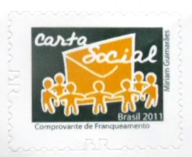 Selo postal do Brasil de 2011 Carta Social