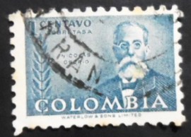 Selo postal da Colômbia de 1952 Nicolas Osorio