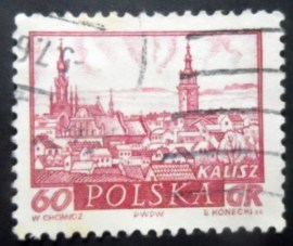 Selo postal da Polônia de 1960 Kalisz