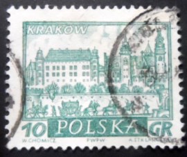 Selo postal da Polônia de 1960 Cracow