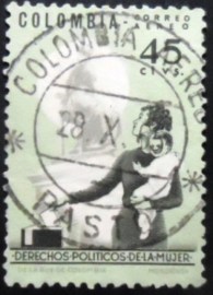 Selo postal da Colômbia de 1963 Mother and Children 45