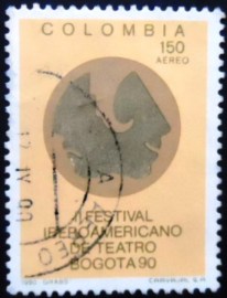 Selo postal da Colômbia de 1990 Event Emblem