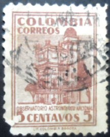 Selo postal da Colômbia de 1946 National Observatory