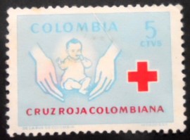 Selo postal da Colômbia de 1970 Child Care