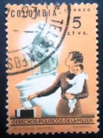 Selo postal da Colômbia de 1963 Mother and Children 5