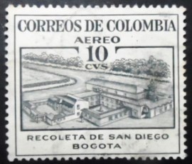 Selo postal da Colômbia de 1954 Retreat of San Diego