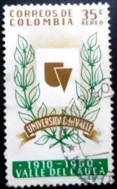 Selo postal da Colômbia de 1961 University emblem