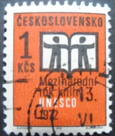 Selo postal da Tchecoslováquia de 1972 International Book Year