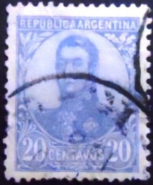 Selo postal da Argentina de 1909 General San Martín