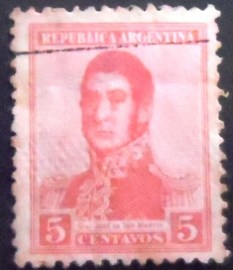 Selo postal da Argentina de 1917 José Francisco de San Martín