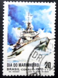 Selo postal do Brasil de 1970  Dia do Marinheiro