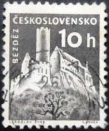 Selo postal da Tchecoslováquia de 1960 Bezděz Castle