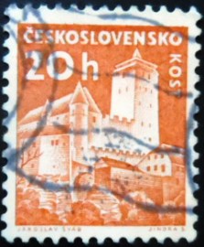 Selo postal da Tchecoslováquia de 1960 Kost Castle