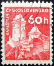 Selo postal da Tchecoslováquia de 1960 Karlštejn Castle