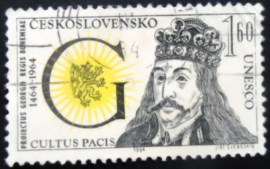 Selo postal da Tchecoslováquia de 1964 King Georgii of Poděbrad