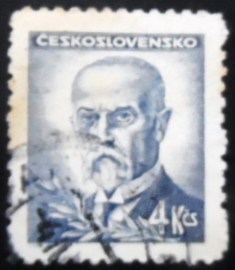 Selo postal da Tchecoslováquia de 1946 Tomáš Garrigue Masaryk