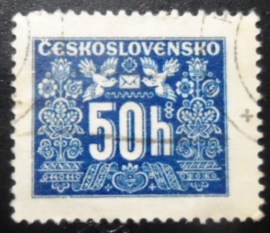 Selo postal da Tchecoslováquia de 1946 Art Nouveau Ornament