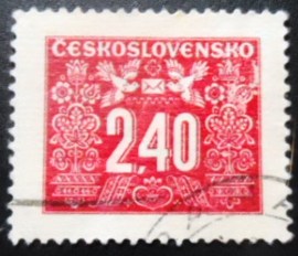 Selo postal da Tchecoslováquia de 1946 Art Nouveau Ornament