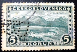 Selo postal da Tchecoslováquia de 1926 Vysoké Tatry