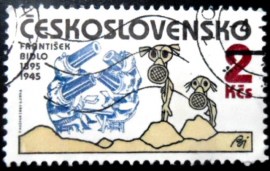 Selo postal da Tchecoslováquia de 1985 Josef Capek