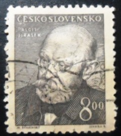 Selo postal da Tchecoslováquia de 1949 Alois Jirásek