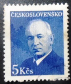 Selo postal da Tchecoslováquia de 1948 Dr. Edvard Beneš