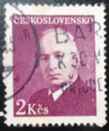 Selo postal da Tchecoslováquia de 1948 Dr. Edvard Beneš 2