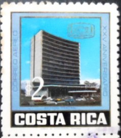 Selo postal da Costa Rica de 1974 I.C.E.Headquarters